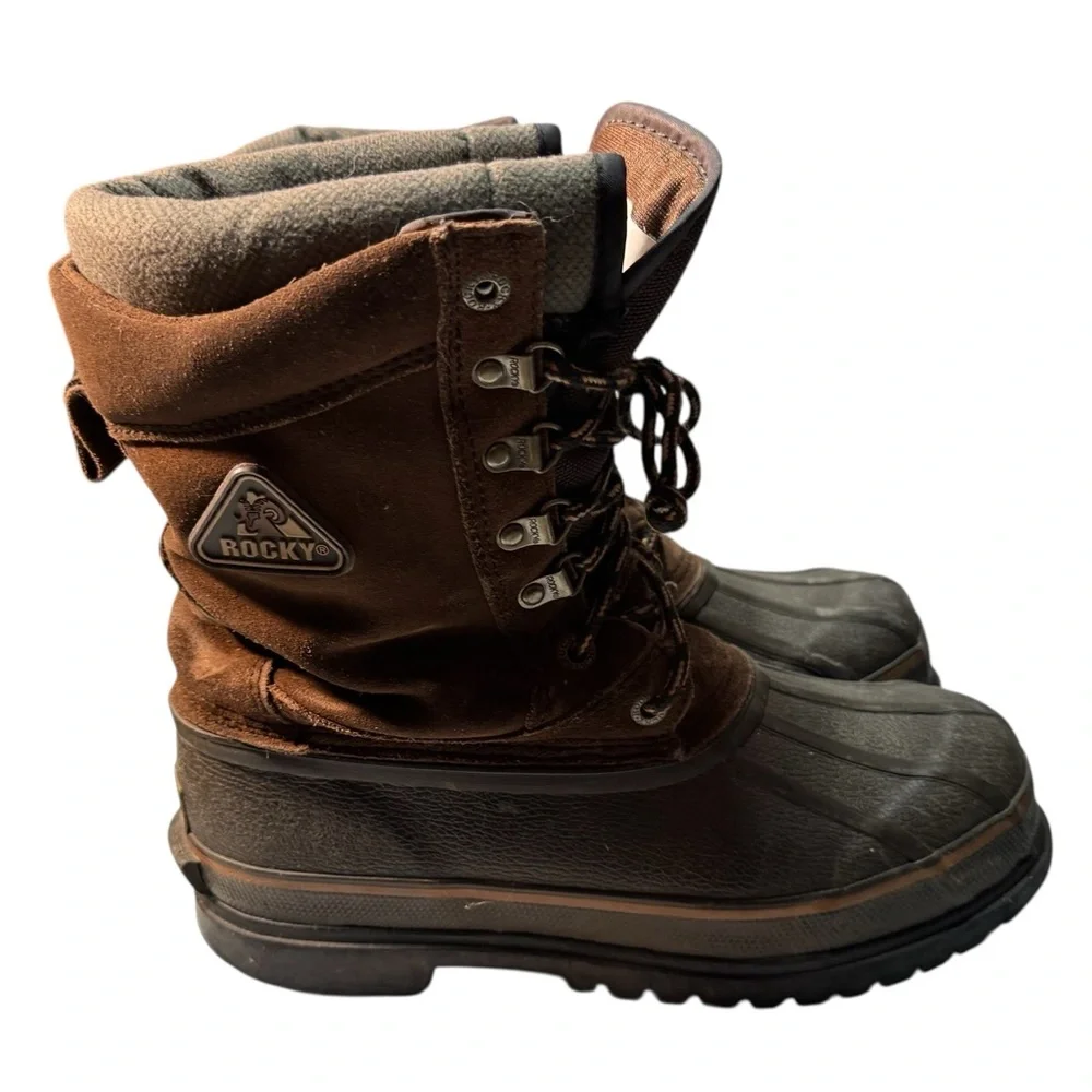 Vintage Rocky Men's 8 Brown Aged Insulated Rain & Snow Boots
